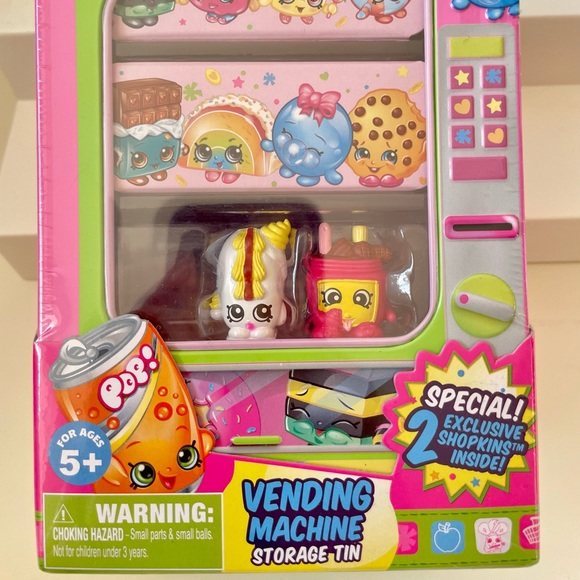 Hasbro Other - 2013 Shopkins VENDING MACHINE STORAGE TIN With 2 Exclusive Shopkins NIB (0115)